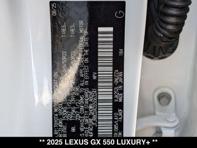 2025 Lexus GX 550 Luxury+