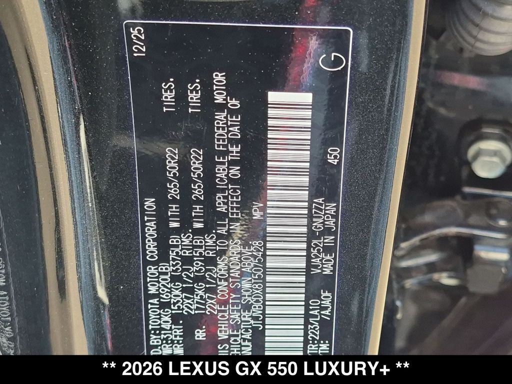 2026 Lexus GX 550 Luxury+