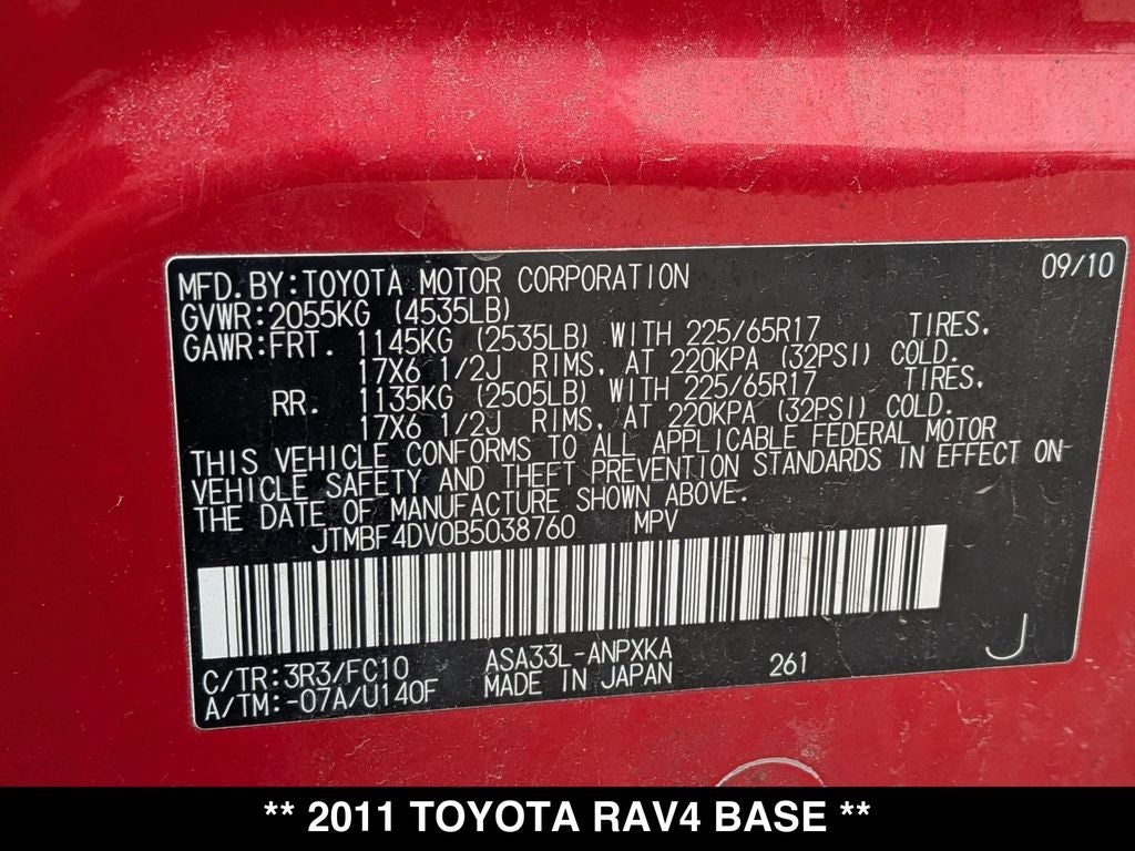 2011 Toyota RAV4 Base