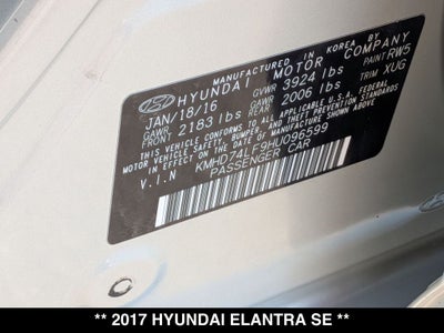2017 Hyundai Elantra SE