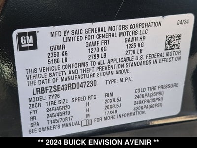 2024 Buick Envision Avenir