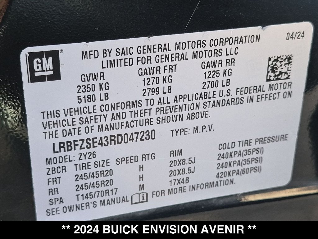 2024 Buick Envision Avenir