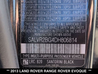 2013 Land Rover Range Rover Evoque Pure