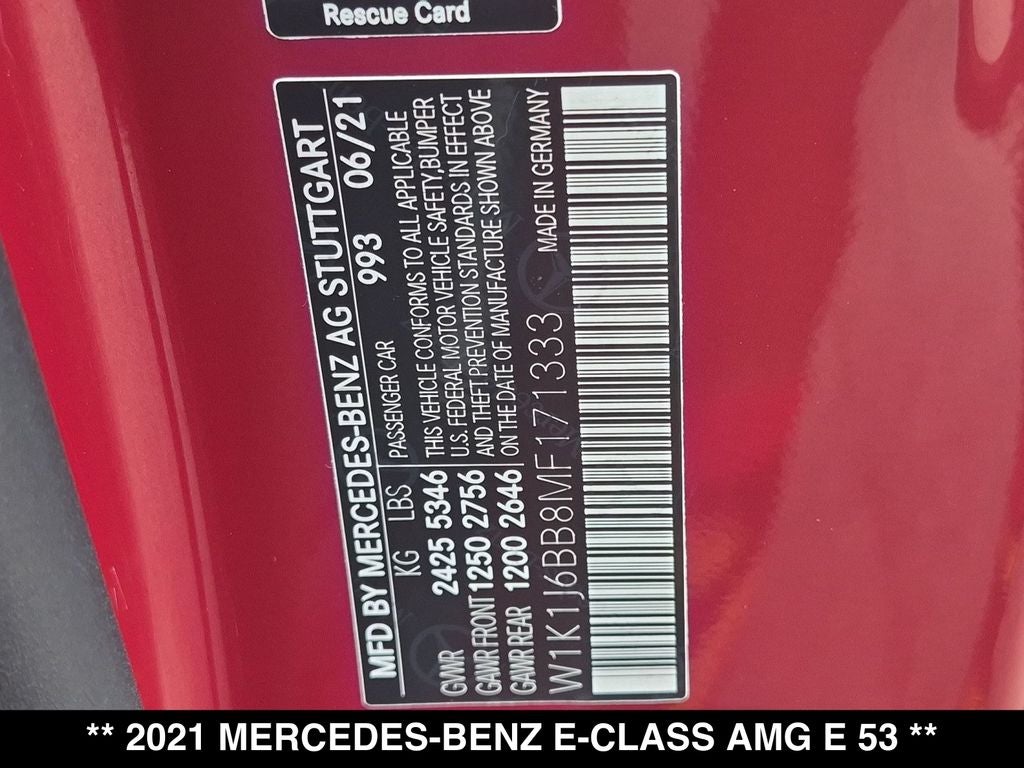 2021 Mercedes-Benz E-Class E 53 AMG® 4MATIC®