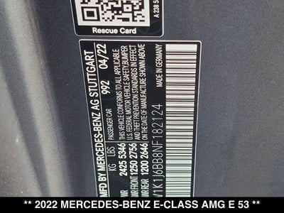 2022 Mercedes-Benz E-Class E 53 AMG® 4MATIC®