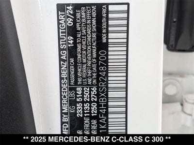 2025 Mercedes-Benz C-Class C 300 4MATIC®