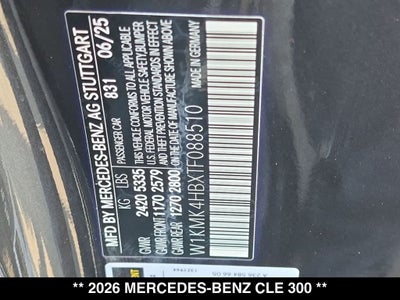 2026 Mercedes-Benz CLE CLE 300 4MATIC®