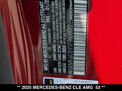 2025 Mercedes-Benz CLE CLE 53 AMG® 4MATIC®