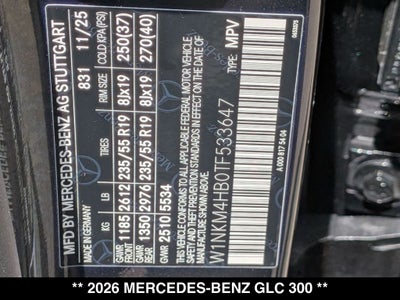 2026 Mercedes-Benz GLC GLC 300 4MATIC®