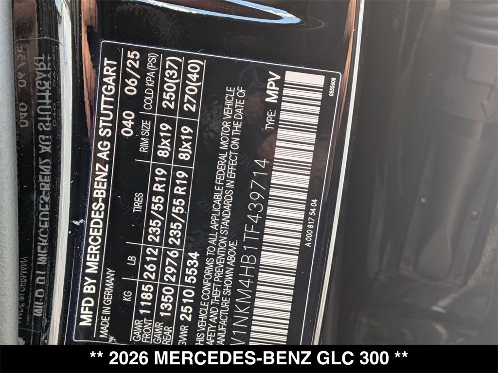 2026 Mercedes-Benz GLC GLC 300 4MATIC®