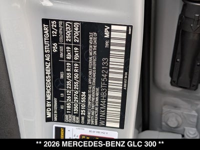 2026 Mercedes-Benz GLC GLC 300 4MATIC®