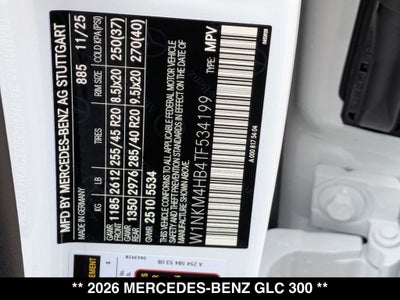 2026 Mercedes-Benz GLC GLC 300 4MATIC®