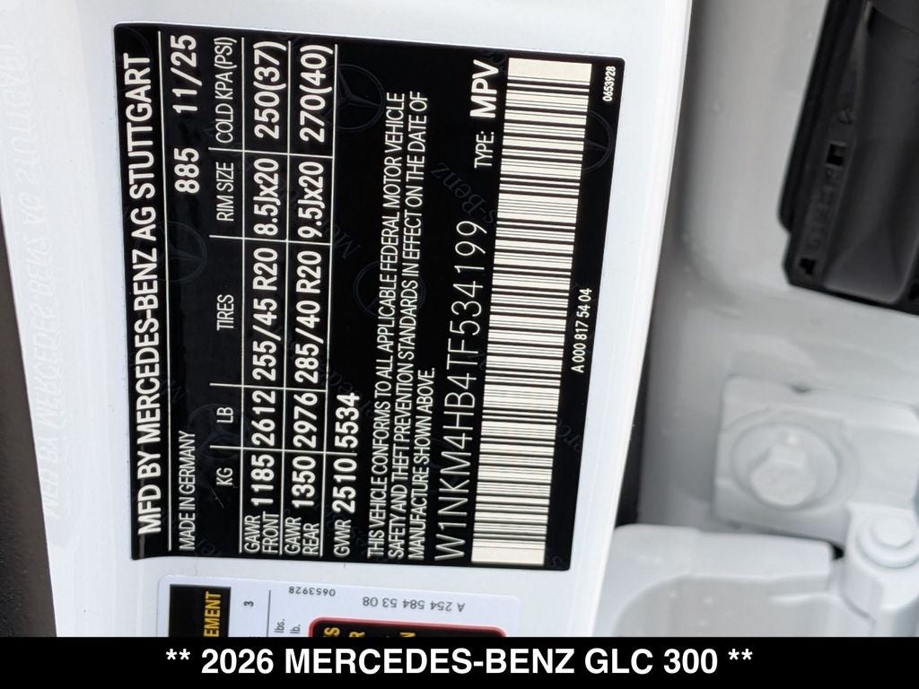 2026 Mercedes-Benz GLC GLC 300 4MATIC®