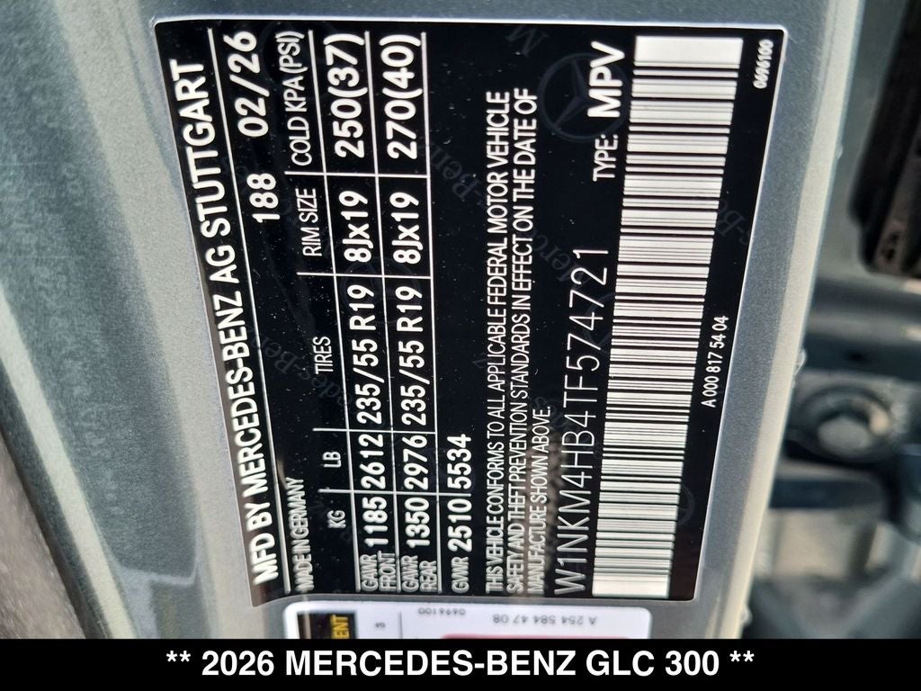 2026 Mercedes-Benz GLC GLC 300 4MATIC®