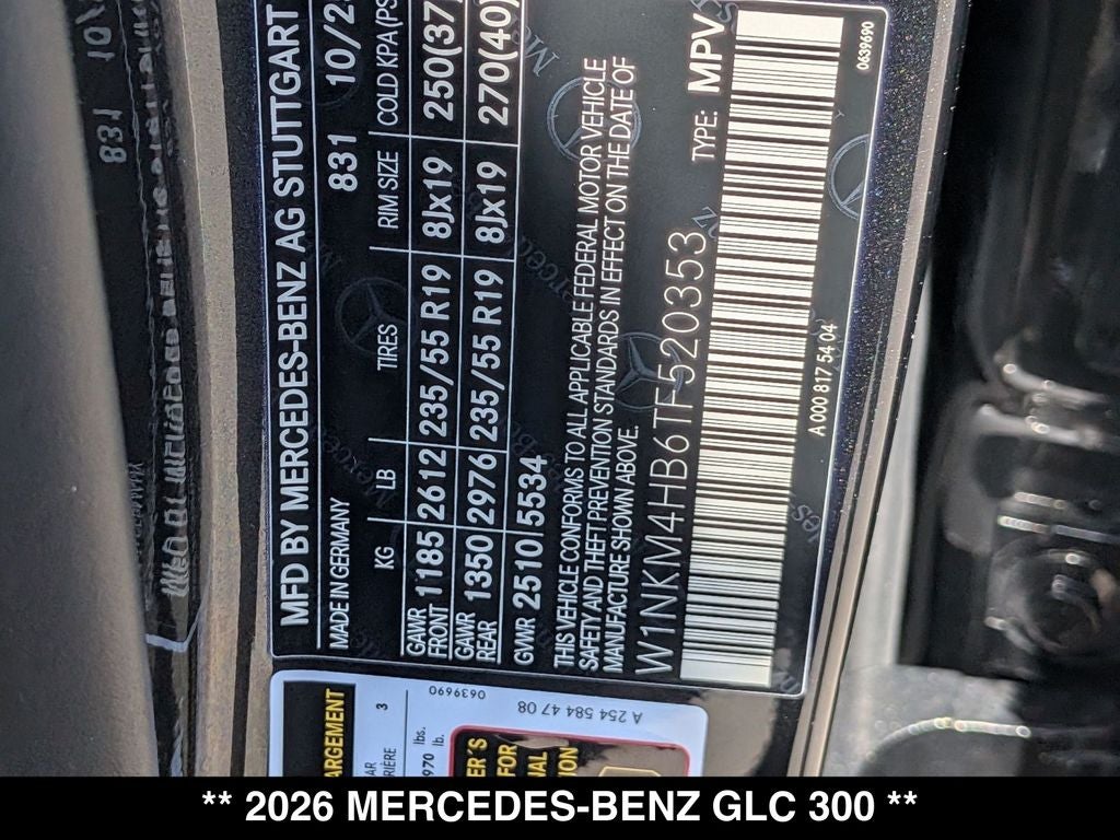 2026 Mercedes-Benz GLC GLC 300 4MATIC®