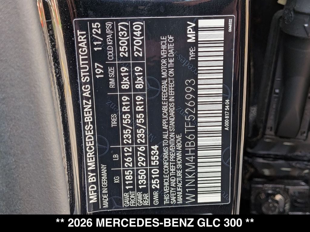 2026 Mercedes-Benz GLC GLC 300 4MATIC®
