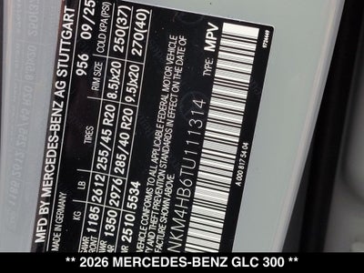 2026 Mercedes-Benz GLC GLC 300 4MATIC®