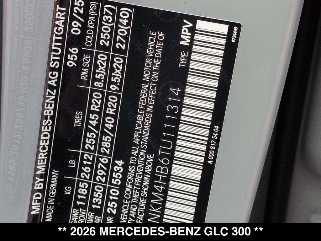 2026 Mercedes-Benz GLC GLC 300 4MATIC®