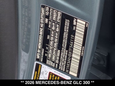 2026 Mercedes-Benz GLC GLC 300 4MATIC®