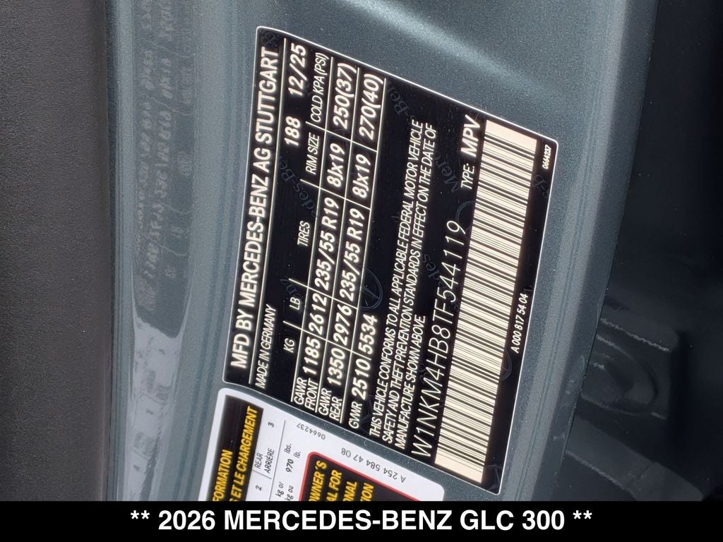 2026 Mercedes-Benz GLC GLC 300 4MATIC®
