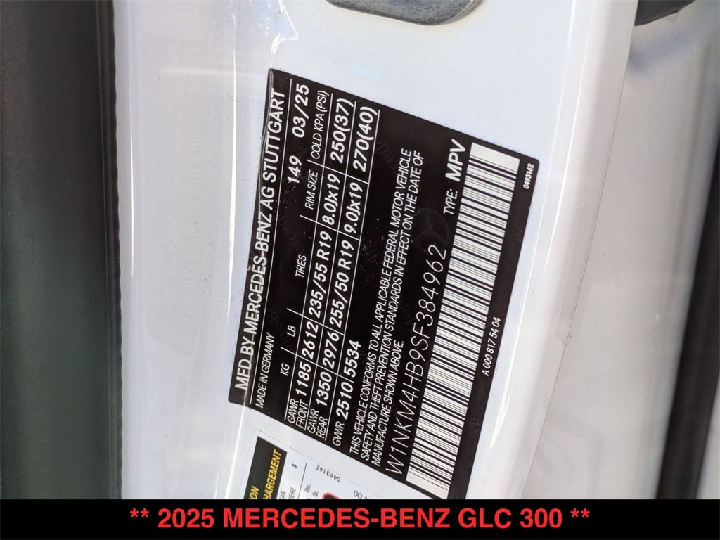 2025 Mercedes-Benz GLC GLC 300 4MATIC®