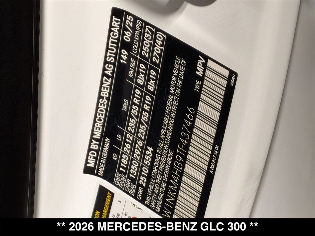2026 Mercedes-Benz GLC GLC 300 4MATIC®