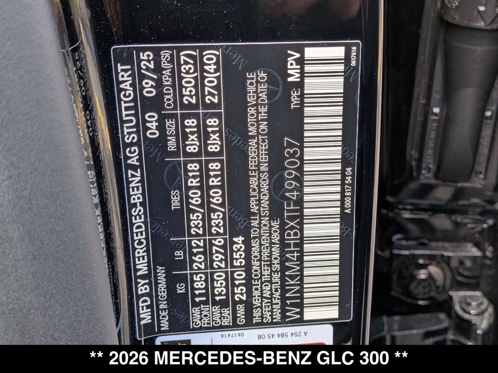 2026 Mercedes-Benz GLC GLC 300 4MATIC®