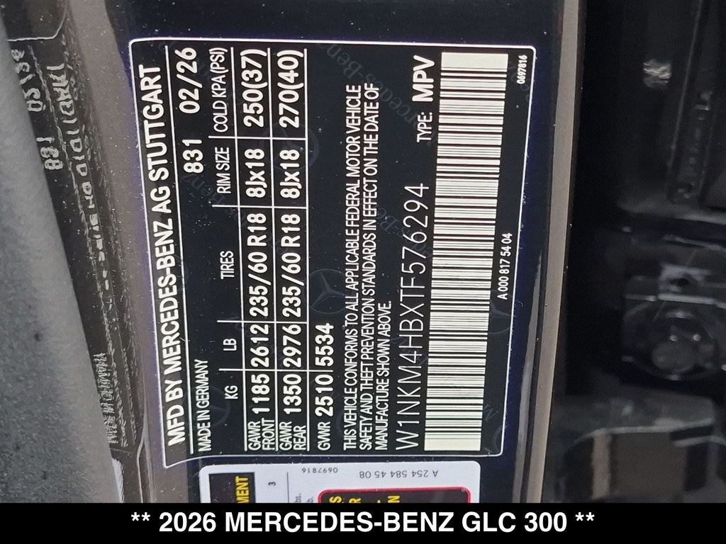 2026 Mercedes-Benz GLC GLC 300 4MATIC®