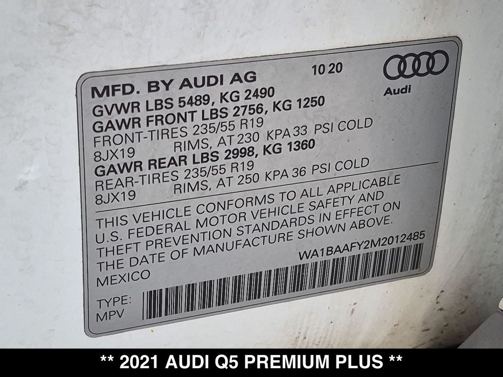 2021 Audi Q5 45 Premium Plus quattro