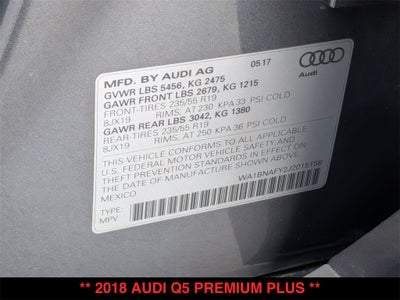 2018 Audi Q5 2.0T Premium Plus quattro