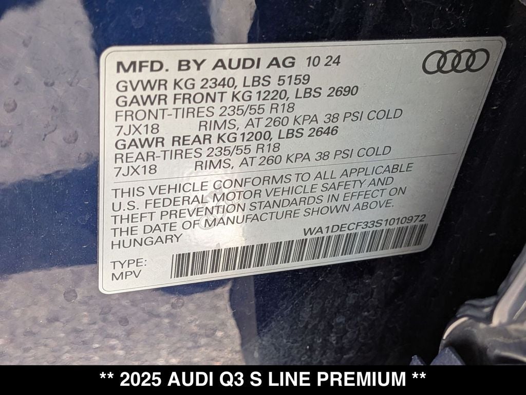 2025 Audi Q3 Premium S Line quattro