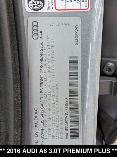 2016 Audi A6 3.0T Premium Plus quattro