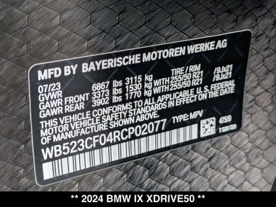 2024 BMW iX xDrive50