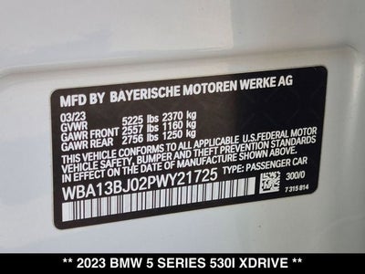 2023 BMW 530i xDrive 530i xDrive
