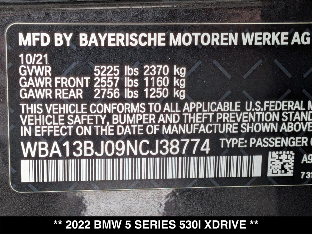 2022 BMW 530i xDrive 530i xDrive