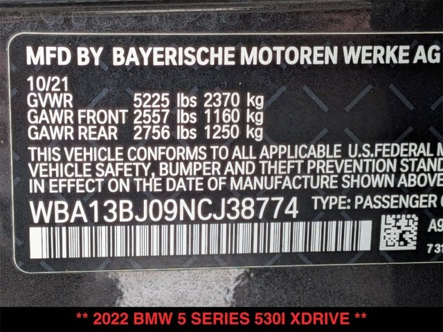 2022 BMW 530i xDrive 530i xDrive