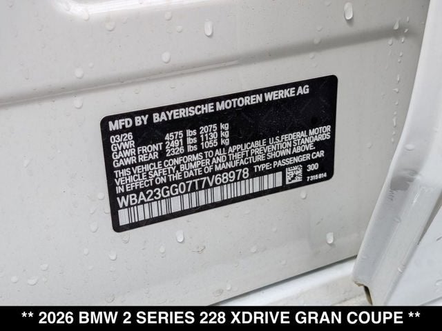 2026 BMW 228i 228 Gran Coupe