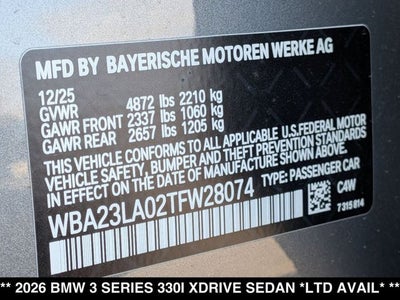 2026 BMW 330i 330i xDrive