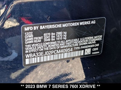 2023 BMW 760i 760i xDrive
