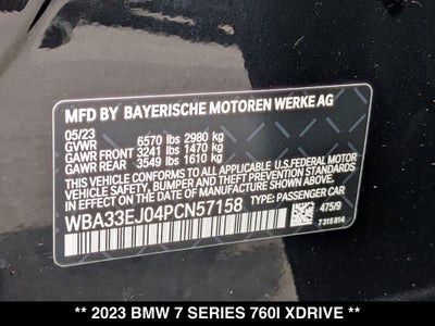 2023 BMW 760i 760i xDrive