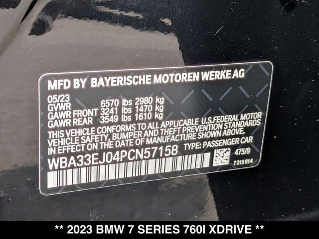 2023 BMW 760i 760i xDrive