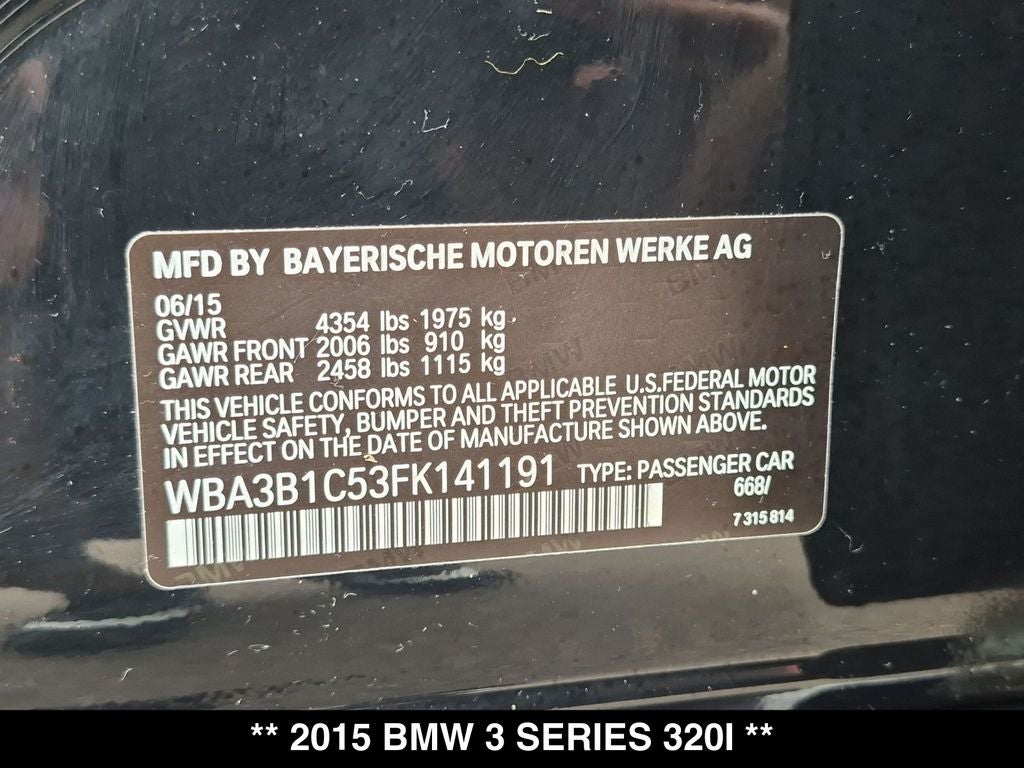 2015 BMW 3 Series 320i