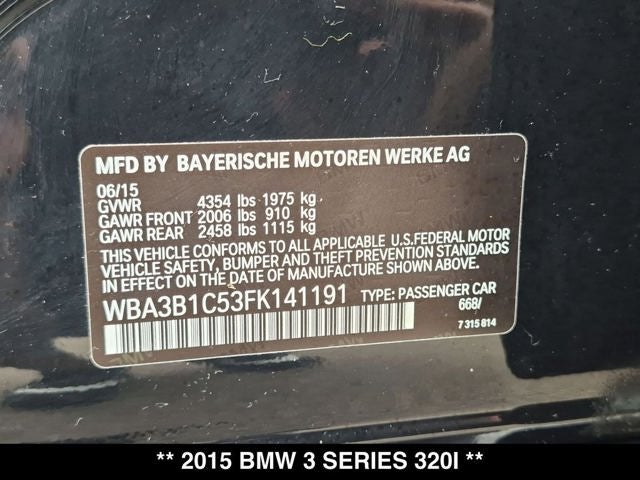 2015 BMW 320i 320i
