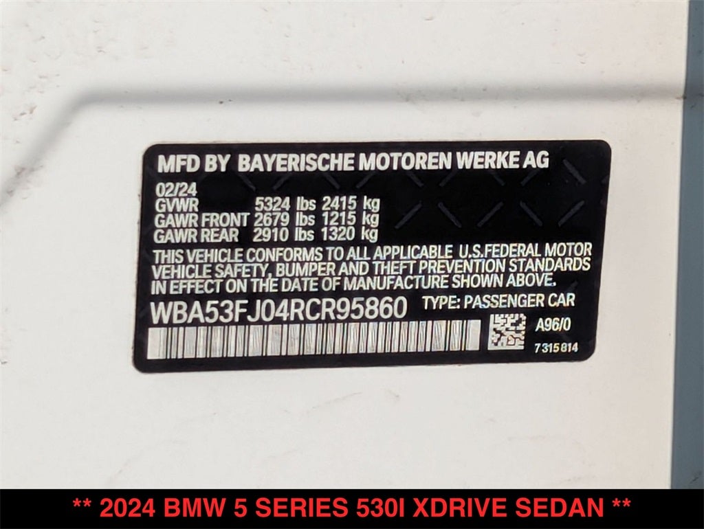 2024 BMW 530i 530i xDrive