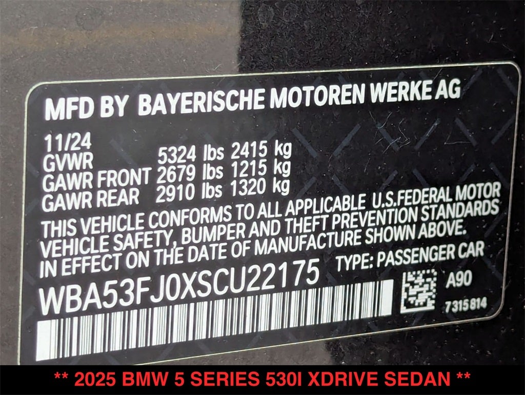 2025 BMW 530i 530i xDrive