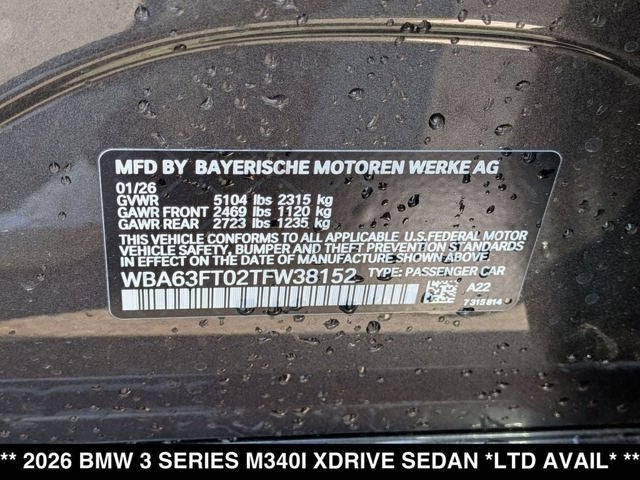 2026 BMW 340i M340i xDrive