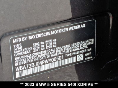 2023 BMW 540i 540i xDrive