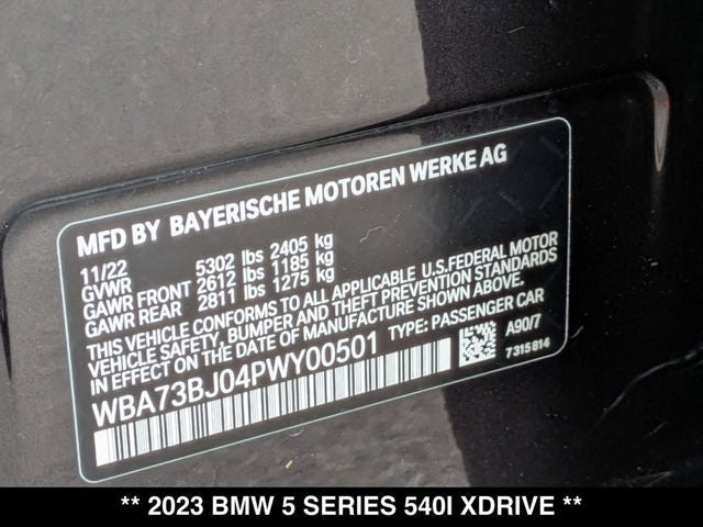 2023 BMW 540i 540i xDrive