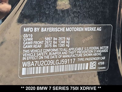 2020 BMW 7 Series 750i xDrive
