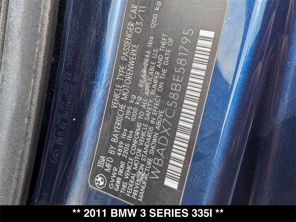 2011 BMW 3 Series 335i